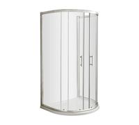 Hudson Reed Pacific D-Shaped Shower Enclosure | Chrome | Glass/Aluminium | 1050mm x 925mm