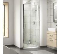 Nuie Pacific Chrome Hinged Door Shower Enclosure 900x700x6mm