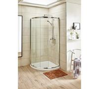 Hudson Reed Pacific Single Entry Quadrant Shower Enclosure | Chrome | Glass/Aluminium | 860mm