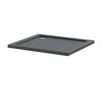 Hudson Reed Pearlstone Slate Rectangular Shower Tray | Slate Grey | Acrylic/Stone Resin | 900mm x 800mm x 40mm