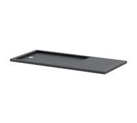 Hudson Reed Pearlstone Slate Rectangular Walk In Shower Tray | Slate Grey | Acrylic/Stone Resin | 1700mm x 800mm x 40mm