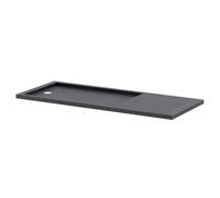 Hudson Reed Pearlstone Slate Rectangular Walk In Shower Tray | Slate Grey | Acrylic/Stone Resin | 1700mm x 700mm x 40mm