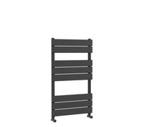 Hudson Reed Piazza Square Flat Towel Radiator, Modern Towel Rail For Bathrooms In Anthracite Finish, 840 X 500mm