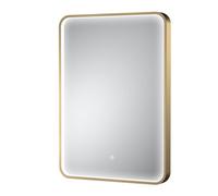 Hudson Reed Pictor Led Touch Sensor Inset Framed Mirror With Demister, Brushed Brass, 700 X 500 mm