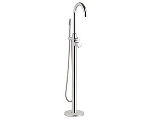 Hudson Reed PN322 Tec Cross ǀ Modern Bathroom Minimalist Thermostatic Single Lever Handle Floor Standing Bath Shower Mixer, 1248mm x 200mm, Chrome