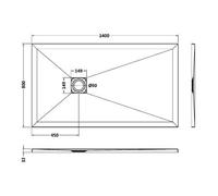 Hudson Reed Rectangular Shower Tray 1700X800