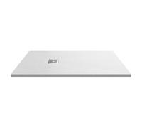 Hudson Reed Rectangular Slimline Shower Tray With Slate Textured Finish, White Slate, 1400 X 800 mm