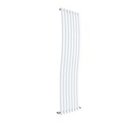 Hudson Reed Revive Wave Designer Steel Vertical Radiator Anthracite White Modern