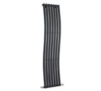 Hudson Reed Revive Wave Designer Steel Vertical Radiator Anthracite White Modern