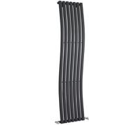 Hudson Reed Revive Wave Designer Vertical Radiator 1785mm H x 413mm W Anthracite