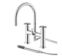 Hudson Reed Revolution Industrial Bath Shower Mixer Tap | Chrome | Brass | 230mm x 319mm