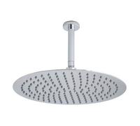 Hudson Reed Round Shower Head with Ceiling Arm | Chrome | Stainless Steel | 400mm