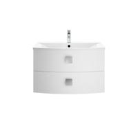 Hudson Reed Sarenna Wall Hung 2 Drawer Vanity Unit 706mm-Moon White