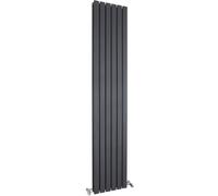 Nuie Sloane Double Panel Radiator 1800 X 354Mm Anthracite, Grey
