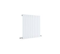 Hudson Reed Sloane Wall Hung Horizontal Single Panel Radiator, Modern Bathroom Radiator In Satin White Finish, 600 X 586mm