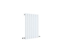 Hudson Reed Sloane Wall Hung Horizontal Single Panel Radiator, Modern Radiator For Bathroom In Satin White Finish, 600 X 412mm