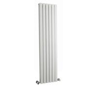 Hudson Reed Sloane Wall Hung Vertical Double Panel Designer, Modern Radiator For Bathroom In Satin White Finish, 1500 X 354mm