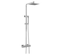 Hudson Reed Square Thermostatic Bar Valve Complete Shower Kit | Chrome | Brass | 260mm x 1410mm x 458mm