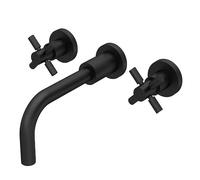 Hudson Reed Tec Crosshead Wall Mounted Basin Mixer - Matt Black