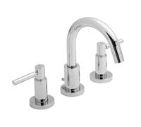 Hudson Reed Tec Lever Swivel Spout 3 Hole Basin Mixer Tap & Pop Up
