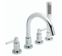 Hudson Reed Tec Lever Swivel Spout 4 Hole Bath Shower Mixer Tap &
