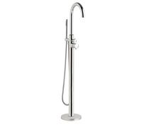Hudson Reed Tec Lever Floor Standing Thermostatic Mono Bath and Shower Mixer Tap | Chrome | Brass | 200mm x 1248mm