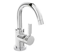 Hudson Reed Tec Lever Side Action Mini Mono Basin Mixer Tap | Chrome | Brass | 55mm x 215mm