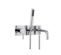 Hudson Reed Tec Lever Wall Mounted Bath Shower Mixer Tap | Chrome | Brass | 300mm x 150mm x 213mm