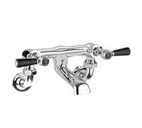 Hudson Reed Black Topaz With Lever Wall Mounted Bath Filler - Chrome