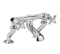 Hudson Reed Topaz White Cross-Handle Deck-Mounted Bath Filler Tap Bc303Dx