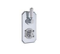 Hudson Reed White Topaz Twin Concealed Thermostatic Shower Valve with