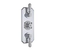Hudson Reed White Topaz Triple Concealed Thermostatic Shower Valve wit