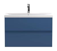 Hudson Reed Urban Blue 800mm Wall Hung 2-Drawer Vanity Unit & Basi