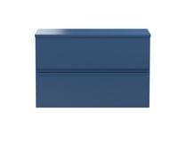 Hudson Reed Urban Blue 800mm Wall Hung 2-Drawer Vanity Unit & Work