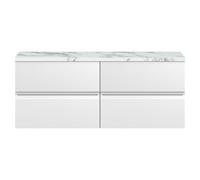 Hudson Reed Urban 1200Mm Wall Hung 4-drawer Unit & Laminate Worktop - Satin White