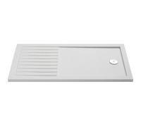 Hudson Reed Wetroom Contemporary Slip Resistant Shower Tray, Acrylic Capped Abs, White, 1600X800X40mm