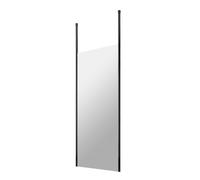 Hudson Reed Wetroom Shower Screen with Ceiling Posts | Matt Black | Glass/Aluminium | 800mm x 1950mm