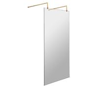 Hudson Reed Wetroom Screen 1000mm & Brass Support Bar BBPAF10