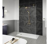 Hudson Reed Wetroom Screen 1100mm & Brass Support Bar BBPAF11