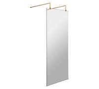 Hudson Reed Wetroom Screen 700mm & Brass Support Bar BBPAF070