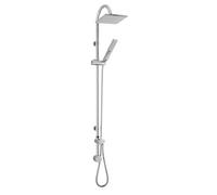 Hudson Reed Worth Shower Kit with Concealed Outlet Elbow | Chrome | Metal | 200mm x 1203mm x 380mm