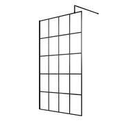 Hudson Reed 1400mm Framed Wetroom Screen - Matt Black