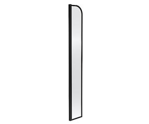 Hudson Reed WRSRBP215 Outer Framed Wetroom Screens 1950mm Arched 8mm Toughened Safety Glass Return Screen, 230mm, Matt Black