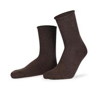 Hudson Relax Soft druckfreier Bund Socks, Brownmel.,