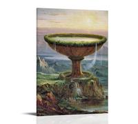 Hudson River School 1833 The Titan's Goblet by Thomas Cole - Vintage Landscape Poster with Enormous Goblet And Mountain Scenery Wall Decor Canvas Painting Wall Art Decorative Picture Prints Modern De