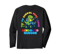 Hudson Schoolchild Personalized Back to School Dino Truck Long Sleeve T-Shirt