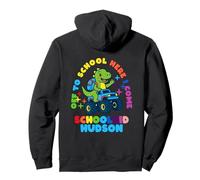 Hudson Schoolchild personalized Back to School Dino Truck Pullover Hoodie