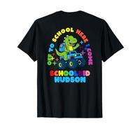 Hudson Schoolchild Personalized Back to School Dino Truck T-Shirt
