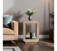 Hudson Side Table - Ribbed Carved - Mango Wood