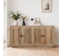 Hudson Sideboard - 4 Door - Large - Ribbed Carved - Mango Wood